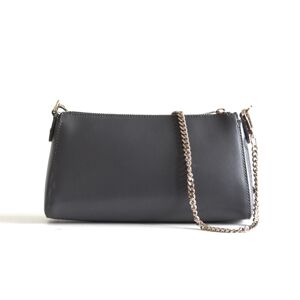Bright Elegantní kožená společenská kabelka kožená malá tm.šedá, 25 x 6 x 13 (BR16-AP039-48CAL)