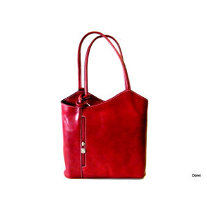 Dámský kožený kabelko-batoh Červený, 30 x 10 x 28 (IT00-CR6545-00TAM)