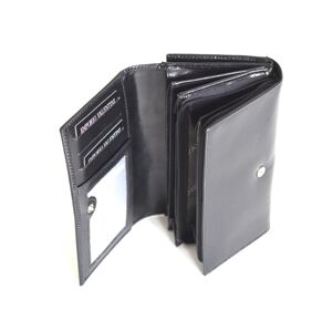 Valentini Dámská peněženka střední vybavená s dokladovkou kožená černá, 18 x 2 x 11 (SV00-563155-09KUZ)