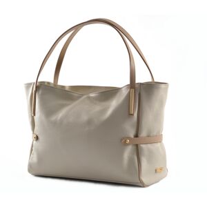 Bright Fashion dámská kabelka měkká kožená velká A4 smetanová, 38 x 14 x 28 (BR18-ANJ8102-35DOL)