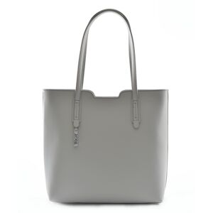 BRIGHT Elegantní kabelka kožená přes rameno A4 šedá, 32 x 14 x 33 (BR18-ANJ8043-08CAL)
