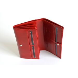 Valentini Dámská peněženka klasická se zipem na mince kožená červená, 11 x 2 x 20 (SV00-563895-00KUZ)
