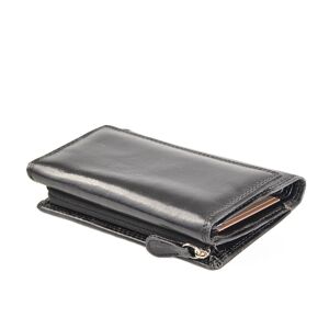 Dámská peněženka kožená na šířku střední černá, 15 x 2 x 10 (SB00-V907-09KUZ)
