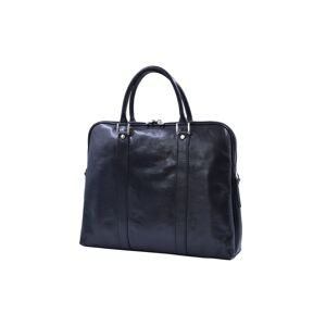 Dámská kožená taška A4 Černá, 42 x 10 x 35 (XT00-CR7636-09TAM)